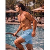 image:imageCOOFANDY Men Swim Trunk with Compression Liner 2 in 1 Swimwear Bathing Suit Quick Dry Board ShortLight Blue