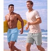 image:imageCOOFANDY Men Swim Trunk with Compression Liner 2 in 1 Swimwear Bathing Suit Quick Dry Board ShortLight Grey