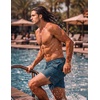 image:imageCOOFANDY Men Swim Trunk with Compression Liner 2 in 1 Swimwear Bathing Suit Quick Dry Board ShortP Black Plam Leaf