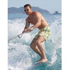 image:imageCOOFANDY Men Swim Trunk with Compression Liner 2 in 1 Swimwear Bathing Suit Quick Dry Board ShortP Green Hawaiian Flower