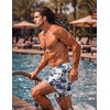 image:imageCOOFANDY Men Swim Trunk with Compression Liner 2 in 1 Swimwear Bathing Suit Quick Dry Board ShortP Navy Blue Coconut Tree