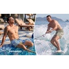 image:imageCOOFANDY Men Swim Trunk with Compression Liner 2 in 1 Swimwear Bathing Suit Quick Dry Board ShortP Plam Leaf