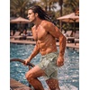 image:imageCOOFANDY Men Swim Trunk with Compression Liner 2 in 1 Swimwear Bathing Suit Quick Dry Board ShortP Plam Leaf
