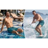image:imageCOOFANDY Men Swim Trunk with Compression Liner 2 in 1 Swimwear Bathing Suit Quick Dry Board ShortPeacock Bluegreen