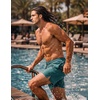 image:imageCOOFANDY Men Swim Trunk with Compression Liner 2 in 1 Swimwear Bathing Suit Quick Dry Board ShortPeacock Bluegreen