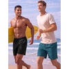 image:imageCOOFANDY Men Swim Trunk with Compression Liner 2 in 1 Swimwear Bathing Suit Quick Dry Board ShortPeacock Bluegreen