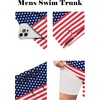 image:imageCOOFANDY Men Swim Trunk with Compression Liner 2 in 1 Swimwear Bathing Suit Quick Dry Board ShortPrint American Flag