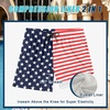image:imageCOOFANDY Men Swim Trunk with Compression Liner 2 in 1 Swimwear Bathing Suit Quick Dry Board ShortPrint American Flag 2