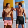 image:imageCOOFANDY Men Swim Trunk with Compression Liner 2 in 1 Swimwear Bathing Suit Quick Dry Board ShortPrint American Flag