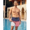 image:imageCOOFANDY Men Swim Trunk with Compression Liner 2 in 1 Swimwear Bathing Suit Quick Dry Board ShortPrint American Flag