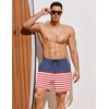 image:imageCOOFANDY Men Swim Trunk with Compression Liner 2 in 1 Swimwear Bathing Suit Quick Dry Board ShortPrint American Flag