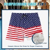 image:imageCOOFANDY Men Swim Trunk with Compression Liner 2 in 1 Swimwear Bathing Suit Quick Dry Board ShortPrint American Flag