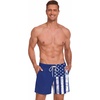 image:imageCOOFANDY Men Swim Trunk with Compression Liner 2 in 1 Swimwear Bathing Suit Quick Dry Board ShortPrint American Flag4