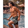 image:imageCOOFANDY Men Swim Trunk with Compression Liner 2 in 1 Swimwear Bathing Suit Quick Dry Board ShortPrint Black American Flag