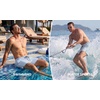 image:imageCOOFANDY Men Swim Trunk with Compression Liner 2 in 1 Swimwear Bathing Suit Quick Dry Board ShortPrint Blue Plam Leaf