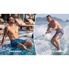 image:imageCOOFANDY Men Swim Trunk with Compression Liner 2 in 1 Swimwear Bathing Suit Quick Dry Board ShortPrint Navy Blue Flowers