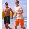 image:imageCOOFANDY Men Swim Trunk with Compression Liner 2 in 1 Swimwear Bathing Suit Quick Dry Board ShortRed Orange
