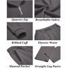 image:imageCOOFANDY Mens 2 Piece Tracksuit Set Polo Athletic Sweatsuit Quarter Zip Jogging Long Sleeve Casual Sports OutfitsDark Grey
