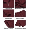 image:imageCOOFANDY Mens 2 Piece Tracksuit Set Polo Athletic Sweatsuit Quarter Zip Jogging Long Sleeve Casual Sports OutfitsDark Red