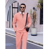 image:imageCOOFANDY Mens 2 Piece Tracksuit Set Polo Athletic Sweatsuit Quarter Zip Jogging Long Sleeve Casual Sports OutfitsPink