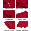 image:imageCOOFANDY Mens 2 Piece Tracksuit Set Polo Athletic Sweatsuit Quarter Zip Jogging Long Sleeve Casual Sports OutfitsRed