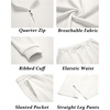 image:imageCOOFANDY Mens 2 Piece Tracksuit Set Polo Athletic Sweatsuit Quarter Zip Jogging Long Sleeve Casual Sports OutfitsWhite