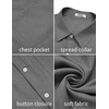 image:imageCOOFANDY Mens Button Down Shirt Short Sleeve Casual Shirts Summer Beach Textured Shirts with PocketDark Grey