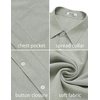 image:imageCOOFANDY Mens Button Down Shirt Short Sleeve Casual Shirts Summer Beach Textured Shirts with PocketGreen