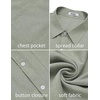 image:imageCOOFANDY Mens Button Down Shirt Short Sleeve Casual Shirts Summer Beach Textured Shirts with PocketLight Green