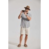 image:imageCOOFANDY Mens Button Down Shirt Short Sleeve Casual Shirts Summer Beach Textured Shirts with PocketLight Grey