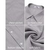 image:imageCOOFANDY Mens Button Down Shirt Short Sleeve Casual Shirts Summer Beach Textured Shirts with PocketLight Grey