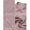 image:imageCOOFANDY Mens Button Down Shirt Short Sleeve Casual Shirts Summer Beach Textured Shirts with PocketPink