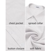 image:imageCOOFANDY Mens Button Down Shirt Short Sleeve Casual Shirts Summer Beach Textured Shirts with PocketWhite