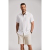 image:imageCOOFANDY Mens Button Down Shirt Short Sleeve Casual Shirts Summer Beach Textured Shirts with PocketWhite