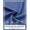image:imageCOOFANDY Mens Button Down Short Sleeve Shirt Casual Summer Stretch Denim Dress Shirts with PocketBlue