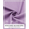 image:imageCOOFANDY Mens Button Down Short Sleeve Shirt Casual Summer Stretch Denim Dress Shirts with PocketLavender