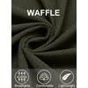 image:imageCOOFANDY Mens Button Down Waffle Shirt Jacket Casual Long Sleeve Shacket Lightweight Overshirts with Flap PocketsArmy Green