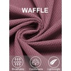 image:imageCOOFANDY Mens Button Down Waffle Shirt Jacket Casual Long Sleeve Shacket Lightweight Overshirts with Flap PocketsGray Purple