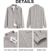 image:imageCOOFANDY Mens Button Down Waffle Shirt Jacket Casual Long Sleeve Shacket Lightweight Overshirts with Flap PocketsLight Gray