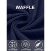 image:imageCOOFANDY Mens Button Down Waffle Shirt Jacket Casual Long Sleeve Shacket Lightweight Overshirts with Flap PocketsNave Blue