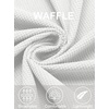 image:imageCOOFANDY Mens Button Down Waffle Shirt Jacket Casual Long Sleeve Shacket Lightweight Overshirts with Flap PocketsWhite