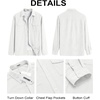 image:imageCOOFANDY Mens Button Down Waffle Shirt Jacket Casual Long Sleeve Shacket Lightweight Overshirts with Flap PocketsWhite