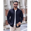 image:imageCOOFANDY Mens Casual Button Down Shirts Long Sleeve Untucked Shirts Vintage Denim Dress ShirtUltramarine Bluetextured