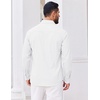 image:imageCOOFANDY Mens Casual Button Down Shirts Long Sleeve Untucked Shirts Vintage Denim Dress ShirtWhite