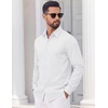 image:imageCOOFANDY Mens Casual Button Down Shirts Long Sleeve Untucked Shirts Vintage Denim Dress ShirtWhite