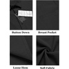 image:imageCOOFANDY Mens Casual Linen Shirt Short Sleeve Button Down Shirt Summer Beach Hawaiian ShirtsBlack