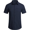 image:imageCOOFANDY Mens Casual Linen Shirt Short Sleeve Button Down Shirt Summer Beach Hawaiian ShirtsNavy Blue