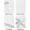 image:imageCOOFANDY Mens Casual Linen Shirt Short Sleeve Button Down Shirt Summer Beach Hawaiian ShirtsWhite