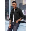 image:imageCOOFANDY Mens Corduroy Button Down Shirts Jackets Casual Long Sleeve Shacket Lightweight Overshirts with Flap PocketsBlack