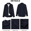image:imageCOOFANDY Mens Corduroy Button Down Shirts Jackets Casual Long Sleeve Shacket Lightweight Overshirts with Flap PocketsDark Blue